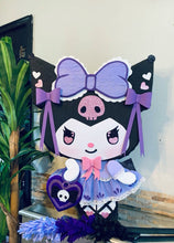 Load image into Gallery viewer, Piñata 2D de Kuromi personalizada – Custom Kuromi 2D piñata for birthdays and themed parties 🎉