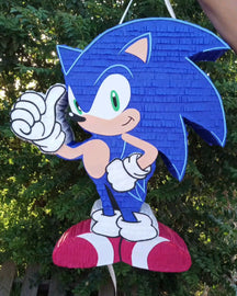 Piñata Sonic 2D con diseño único – Personalized Sonic 2D piñata for events and celebrations