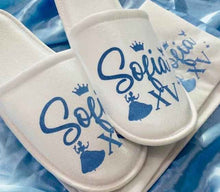 Load image into Gallery viewer, 👡 Custom Slippers for Weddings, XVs &amp; Sweet 16
