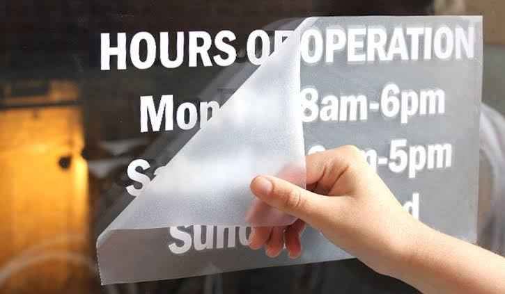 Adhesive Lettering for Windows - Custom Vinyl Decals