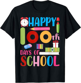 Camiseta 100 días escolares divertida – Funny 100 days of school custom t-shirt for children 👕