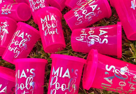 Vasos personalizados como recuerdo – Custom party favor cups for weddings and events 🥤