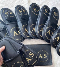 Load image into Gallery viewer, Personalized event slippers for birthdays, bachelorette and celebrations