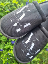 Load image into Gallery viewer, Personalized event slippers for birthdays, bachelorette and celebrations