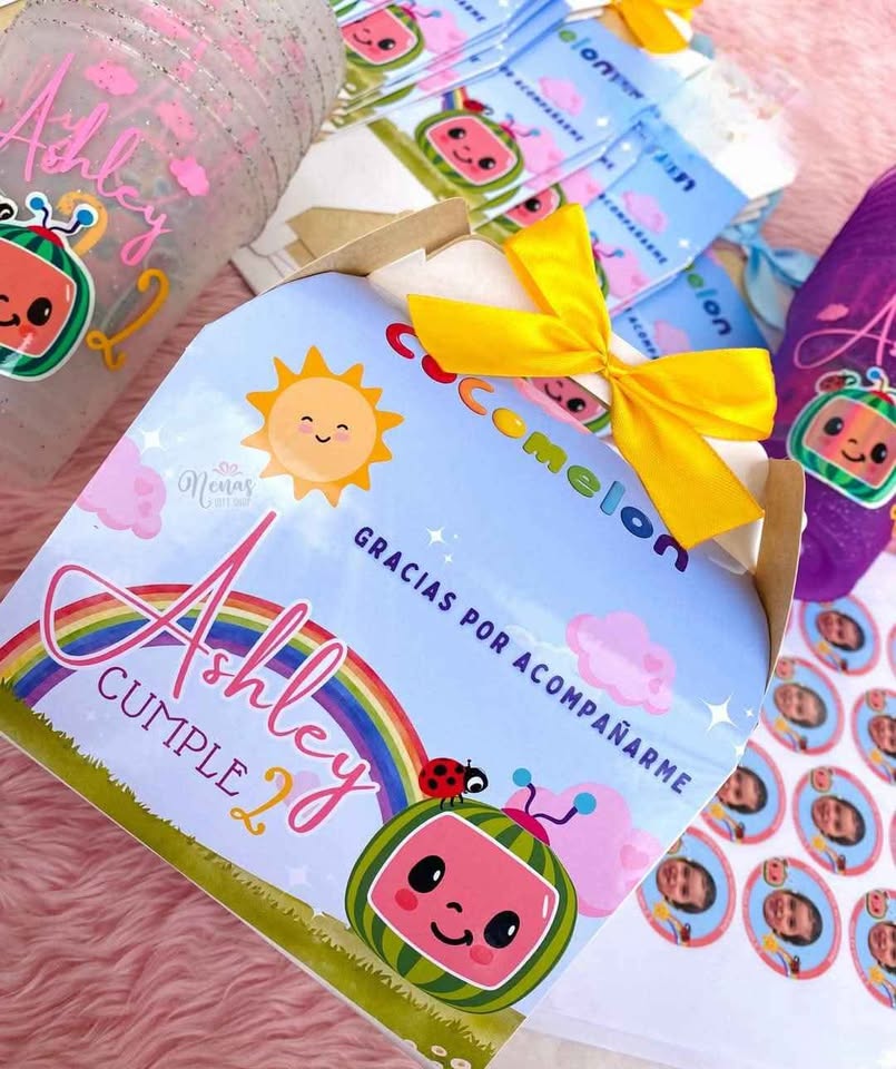 Candy Boxes, Piñatas, Cocomelon Parties / Cajas de Dulces, Piñatas, Fiestas Cocomelon