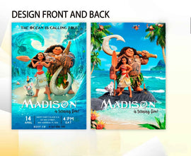 Invitaciones personalizadas de Moana – Custom Moana invitations for birthdays and special events 🌊