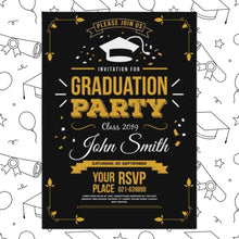 Load image into Gallery viewer, Invitación para graduación personalizada – Custom graduation party invitation digital or printed 🎓