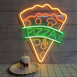 Custom cold neon sign, LED restaurant sign with logo and text