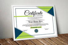 Load image into Gallery viewer, Diploma personalizado con nombre y logo – Custom printed or digital diploma with name and logo 🎓