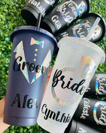 Vasos personalizados como recuerdo – Custom party favor cups for weddings and events 🥤