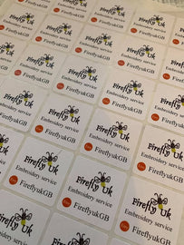 Photo paper square sticker sheet for packaging and crafts