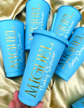 Load image into Gallery viewer, Baby shower cups with personalized name design