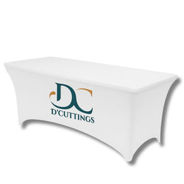 Mantel elástico personalizado a color – Custom stretch tablecloth for events and promotions 🎉