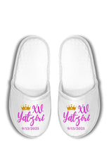 Load image into Gallery viewer, Custom slippers gift idea for weddings birthdays or special events