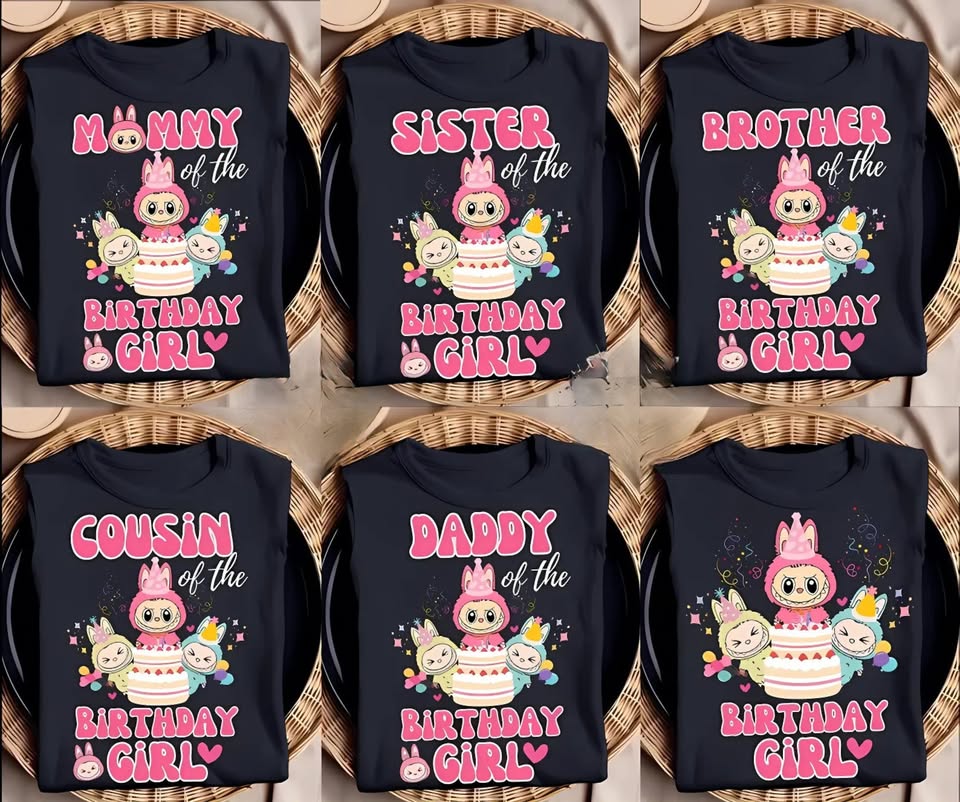 Custom Labubu birthday shirt – Playera de cumpleaños Labubu personalizada para fiestas