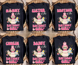 Custom Labubu birthday shirt – Playera de cumpleaños Labubu personalizada para fiestas