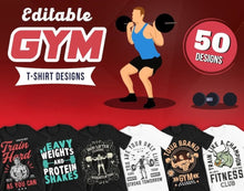 Load image into Gallery viewer, Gym t-shirts with bold motivational quotes – perfect for training