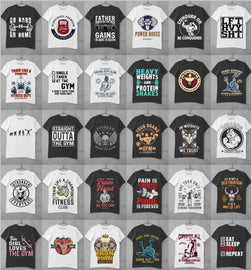 Fitness shirts with printed phrases – ideal for gym lovers