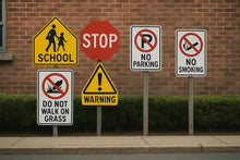 Load image into Gallery viewer, Warning signs on metal sheet or coroplast – ideal for outdoor spaces