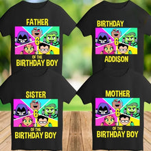 Load image into Gallery viewer, Teen Titans tee for parties – great for themed celebrations