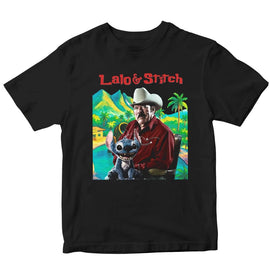 Camiseta Lalo y el alien stitch parodia divertida estilo norteño viral