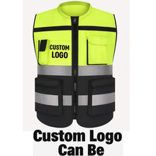 Load image into Gallery viewer, High visibility vest for security staff custom printed design