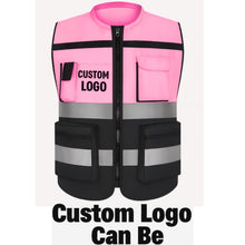 Load image into Gallery viewer, Security vest high visibility custom logo reflective workwear