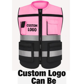 Security vest high visibility custom logo reflective workwear