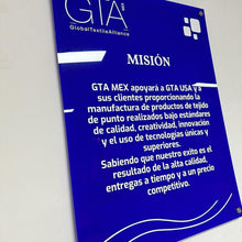 Load image into Gallery viewer, Custom acrylic signage for office, business or manufacturing space