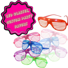 Custom LED party glasses fun favor for events or birthdays