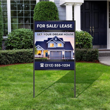 Load image into Gallery viewer, Letrero SE VENDE coroplas personalizado – custom realtor sign 18x24 yard frame included