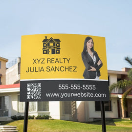 Letrero SE VENDE 18x24 personalizado – custom realtor yard sign iron frame for properties