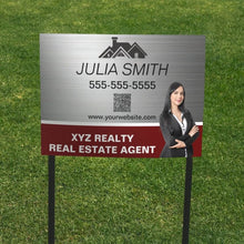 Load image into Gallery viewer, Realtor time rides iron realtor sign custom 18x24 – letrero coroplas SE VENDE personalizado