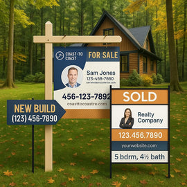 E VENDE letrero coroplas a color – custom iron realtor sign 18x24 for sale advertising