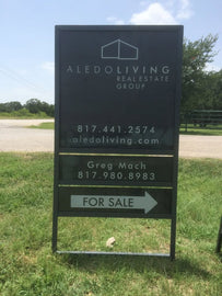 Custom for sale sign with iron frame – letrero SE VENDE coroplas personalizado 18x24