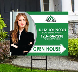 Letrero SE VENDE con logo personalizado – custom 18x24 realtor sign for home listings