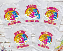 Load image into Gallery viewer, Playera Ositos Cariñositos de cumpleaños con diseño especial – Custom Care Bears birthday tee
