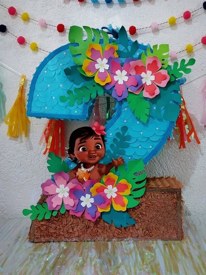 Piñata de Moana para fiestas – Moana piñata for birthdays, reunions and events