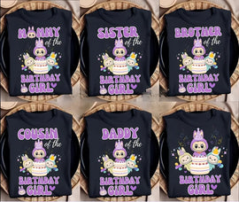 Playera personalizada Labubu cumpleaños – Personalized Labubu birthday shirt for your party