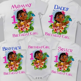 Personalized Moana birthday shirt – Playera Moana con diseño personalizado para cumpleaños