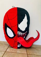 Load image into Gallery viewer, Piñata Spiderman vs Venom personalizada para fiestas. Pinata Spiderman/Venon