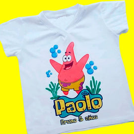 Playera personalizada para niños fiesta temática