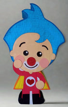 Load image into Gallery viewer, Pinata Plim Plim / Piñata de payaso infantil con cabello azul