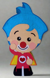 Pinata Plim Plim / Piñata de payaso infantil con cabello azul