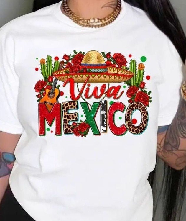 Viva Mexico T-Shirt – Mexican Pride Tee 🎉🇲🇽 / Playera Viva México fiesta patrias estilo colorido