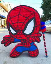 Load image into Gallery viewer, Piñata temática Spiderman 2D para niños – Spiderman 2D party piñata for kids and celebrations 🕷️