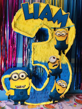 Load image into Gallery viewer, Piñata 2D de Minions personalizada – Custom Minions 2D piñata for birthdays and kids’ parties 🎉