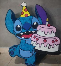 Piñata temática Stitch 2D para niños – 2D Stitch party piñata custom made for celebrations 💙
