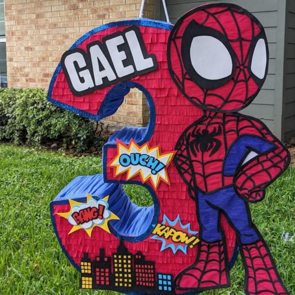 Piñata temática Spiderman 2D para niños – Spiderman 2D party piñata for kids and celebrations 🕷️