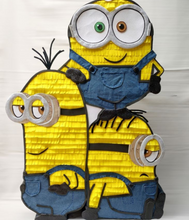 Load image into Gallery viewer, Piñata 2D de Minions personalizada – Custom Minions 2D piñata for birthdays and kids’ parties 🎉